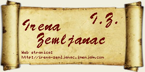 Irena Zemljanac vizit kartica